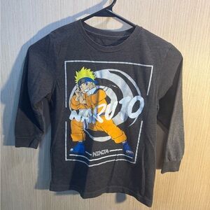 Ninja Naruto Grey Kids Long Sleeve Shirt  size Small